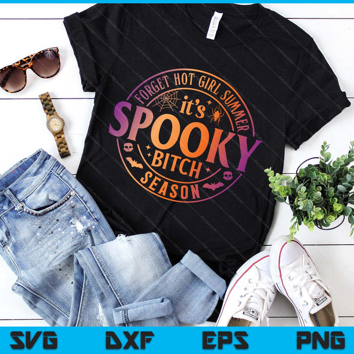 It's Spooky Bitch Season Funny Witch Halloween Tee SVG PNG Digital Printable Files