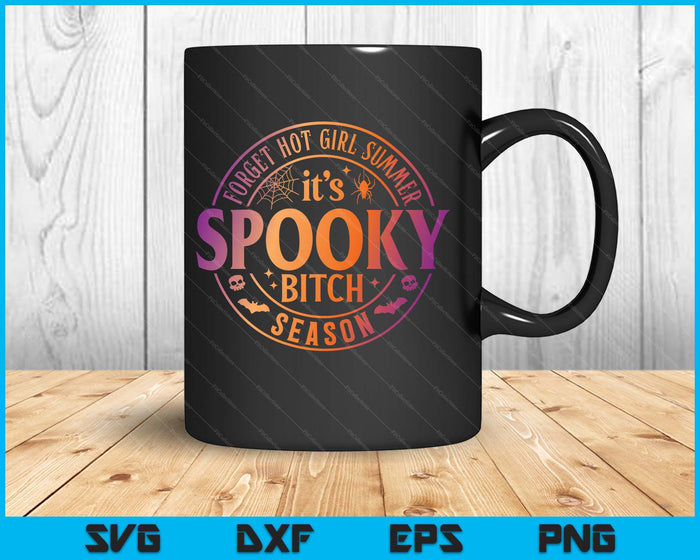 It's Spooky Bitch Season Funny Witch Halloween Tee SVG PNG Digital Printable Files