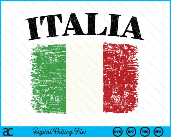Italian vintage flag italy retro banner ensign SVG cut file