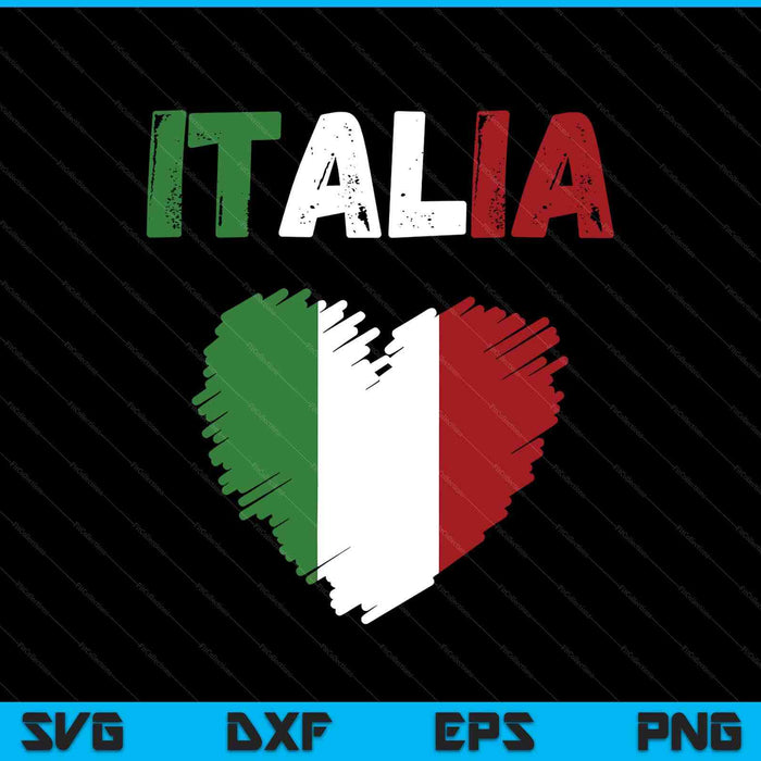 Italy flag holiday italy heart Italian flag SVG cut file