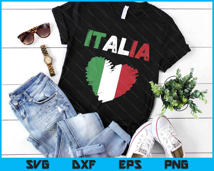 Italy Flag Holiday Italy Heart Italian Flag SVG PNG Digital Printable Files