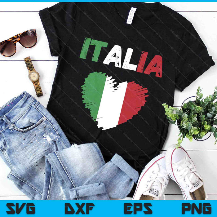 Italy Flag Holiday Italy Heart Italian Flag SVG PNG Digital Printable Files