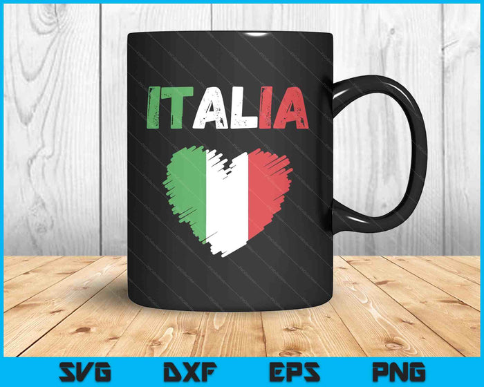 Italy Flag Holiday Italy Heart Italian Flag SVG PNG Digital Printable Files