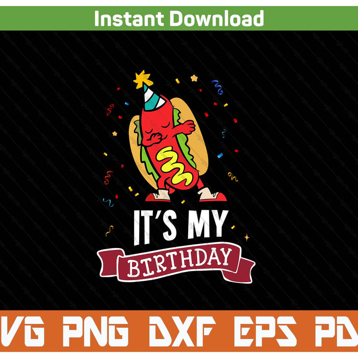 It’s my birthday hot dog BBQ party SVG cut file