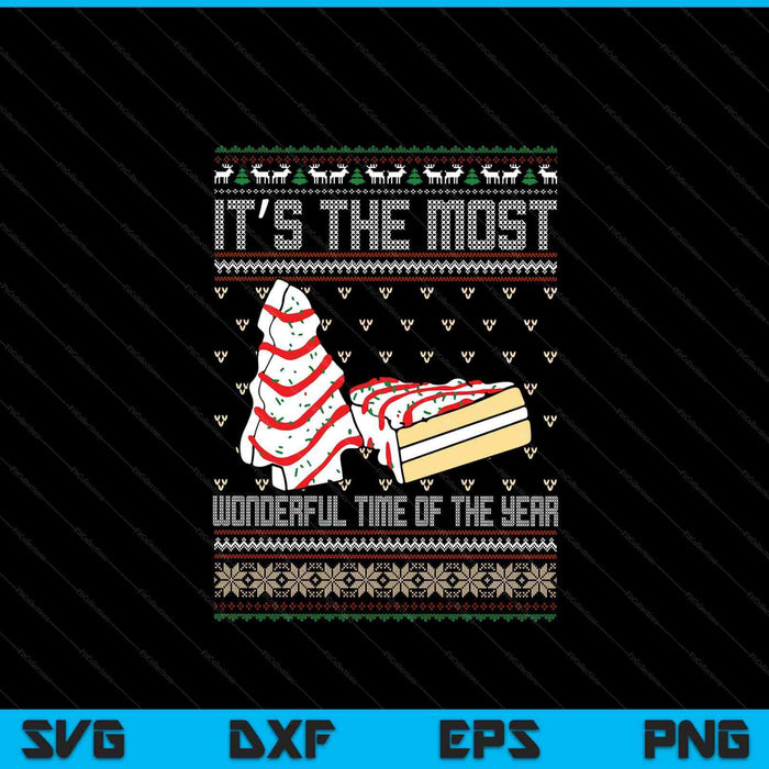 Its the most wonderful time of the year Christmas tree cake SVG cut file