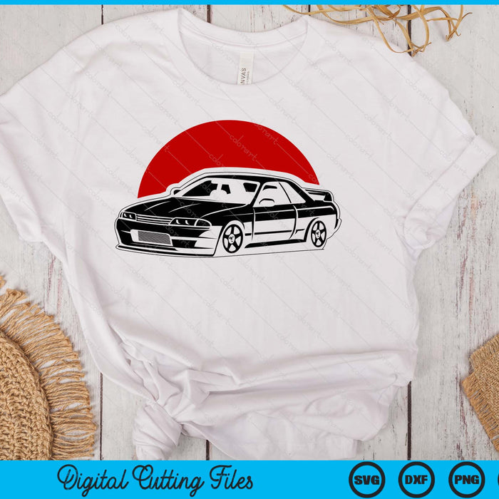 JDM Japanese Automotive Retro Race Men Vintage Tuning Car SVG PNG Digital Cutting Files
