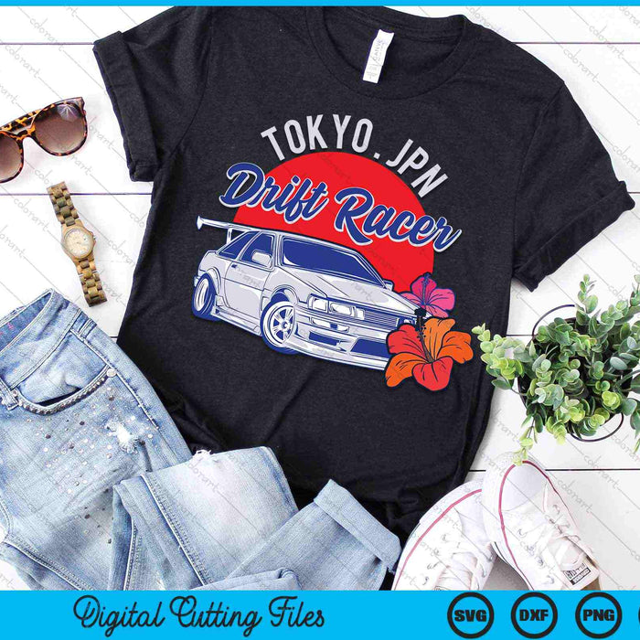 JDM Tokyo Japan Drift Racer Retro Vintage SVG PNG Digital Cutting Files