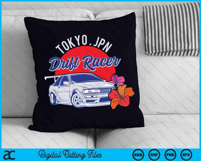 JDM Tokyo Japan Drift Racer Retro Vintage SVG PNG Digital Cutting Files