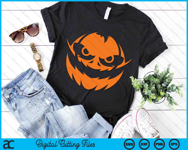 Jack O Lantern Face Pumpkin Scary Halloween Costume SVG PNG Digital Cutting Files