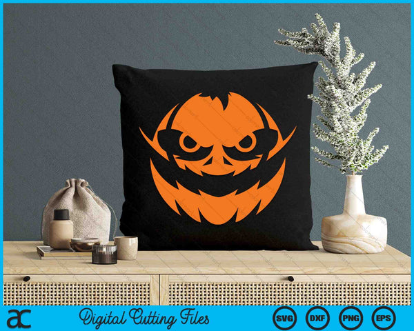 Jack O Lantern Face Pumpkin Scary Halloween Costume SVG PNG Digital Cutting Files