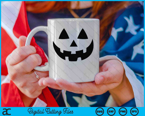 Jack O Lantern Halloween Pumpkin Face SVG PNG Digital Cutting Files