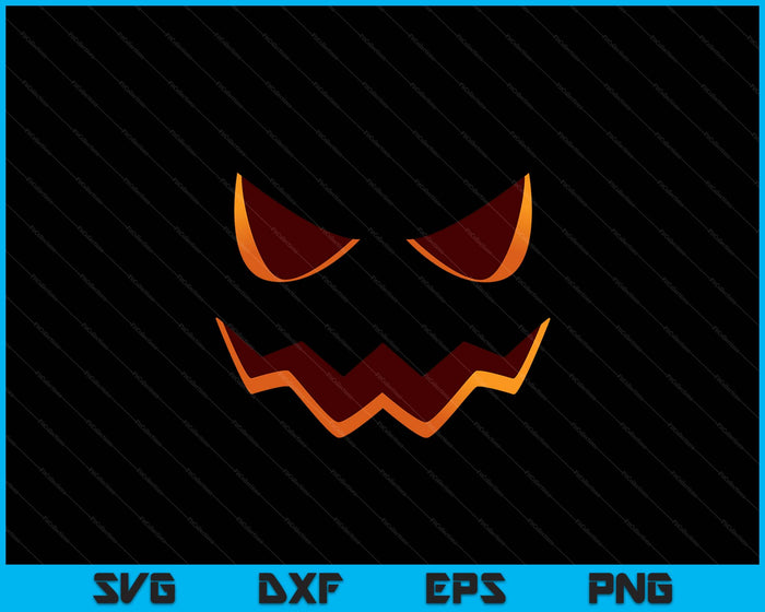 Jack O' Lantern Pumpkin Face Halloween Costume SVG PNG Digital Printable Files
