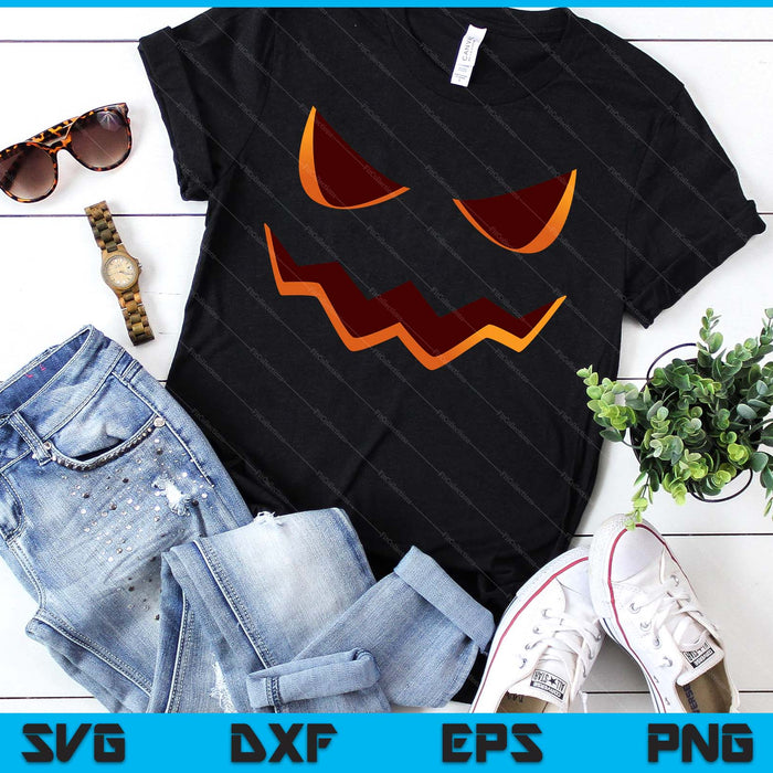 Jack O' Lantern Pumpkin Face Halloween Costume SVG PNG Digital Printable Files