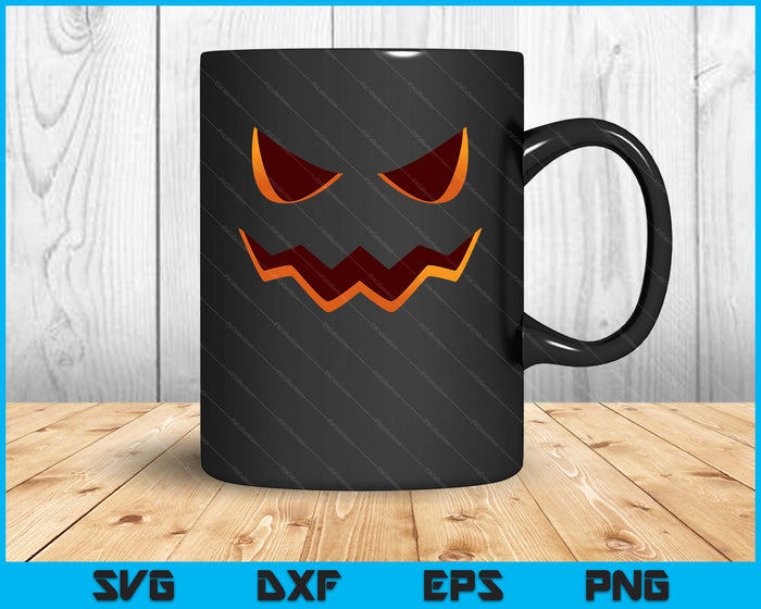 Jack O' Lantern Pumpkin Face Halloween Costume SVG PNG Digital Printable Files