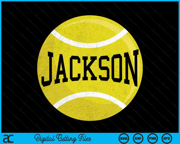 Jackson Tennis Fan SVG PNG Digital Cutting Files