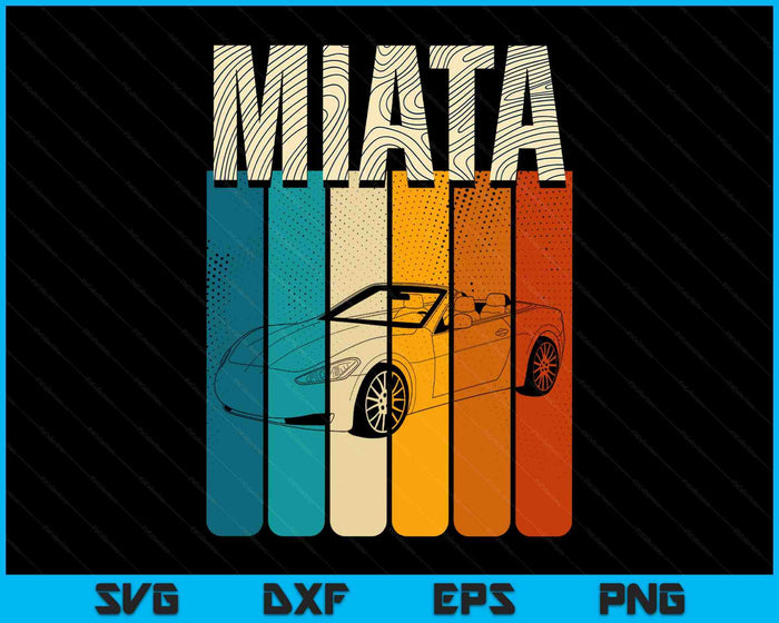 Japanese Miata Car Retro Vintage Sports Car Legend 90s SVG PNG Digital Printable Files