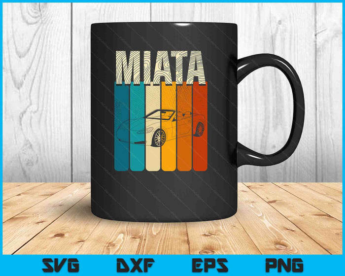 Japanese Miata Car Retro Vintage Sports Car Legend 90s SVG PNG Digital Printable Files