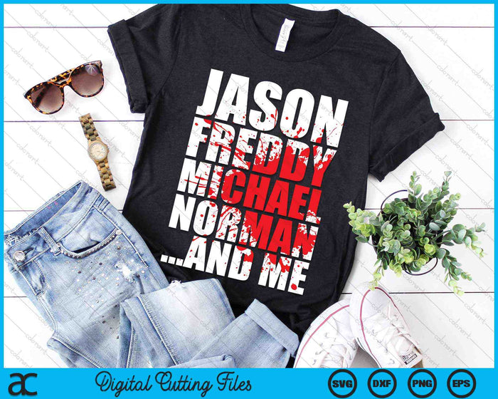Jason Freddy Michael Norman And Me Halloween Famous Serial Slasher Killer SVG PNG Digital Cutting Files