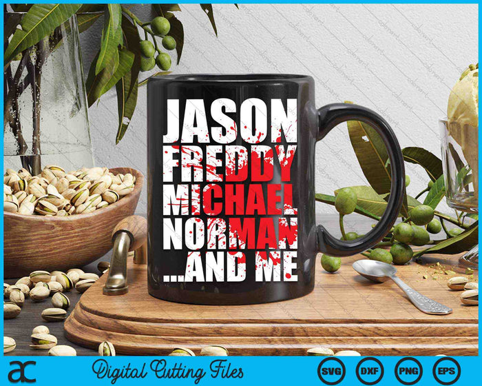 Jason Freddy Michael Norman And Me Halloween Famous Serial Slasher Killer SVG PNG Digital Cutting Files