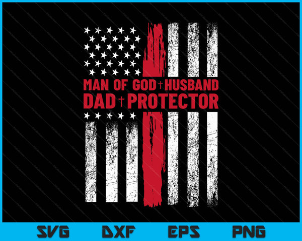 Jesus God Religious Man Of God Husband Dad Protector SVG PNG Digital Printable Files