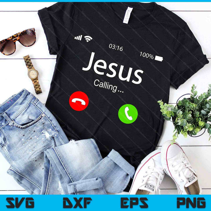 Jesus Is Calling Christian SVG PNG Digital Cutting Files