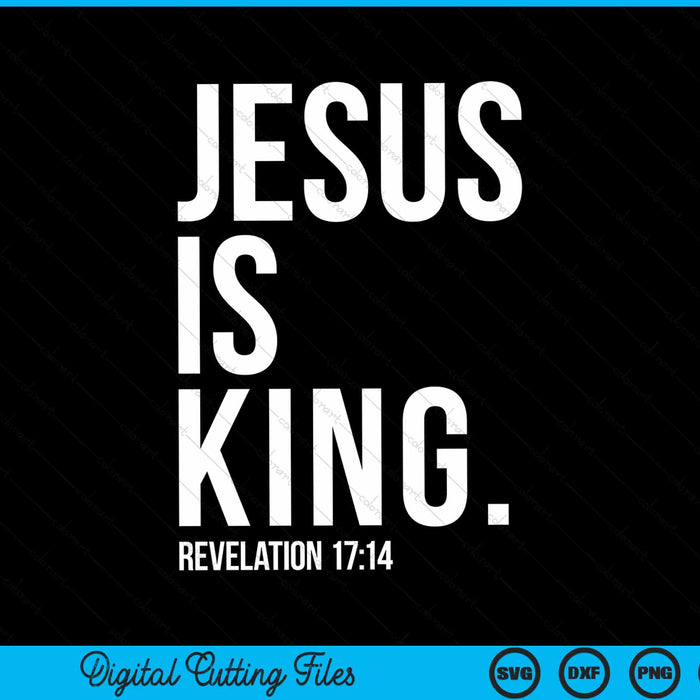 Jezus is koning Bijbel schrift citeer christelijke SVG PNG digitale snijbestanden