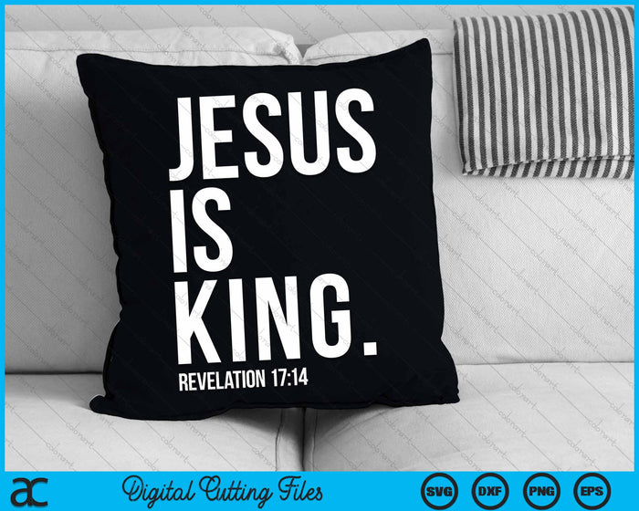 Jezus is koning Bijbel schrift citeer christelijke SVG PNG digitale snijbestanden