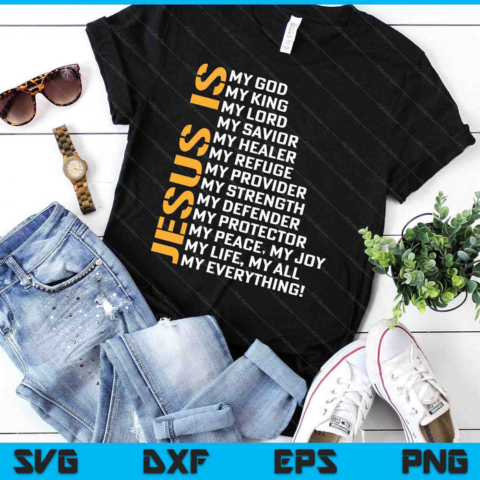 Jesus Lord God Savior Devotee Gift Idea Jesus SVG PNG Digital Printable Files