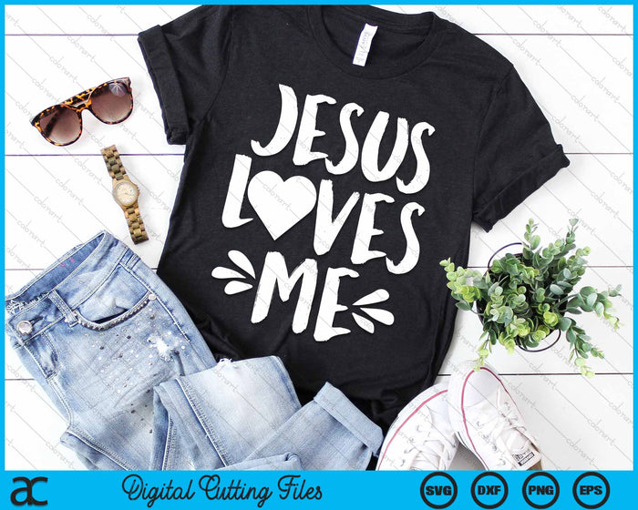Jezus houdt van mij Christian Jesus SVG PNG digitale snijbestanden