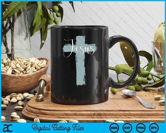 Jesus On Cross Paint Cool Religion God Faith Christian SVG PNG Digital Printable Files