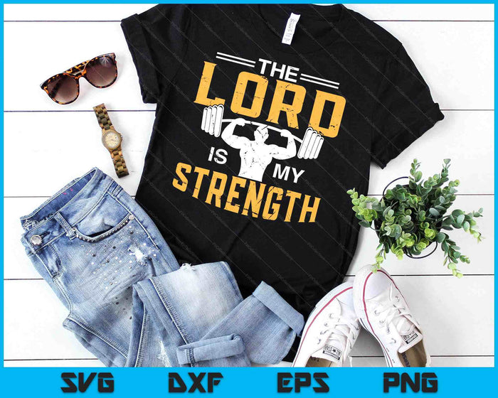 Jesus Workout The Lord is my Strength Christian Gym SVG PNG Digital Cutting Files