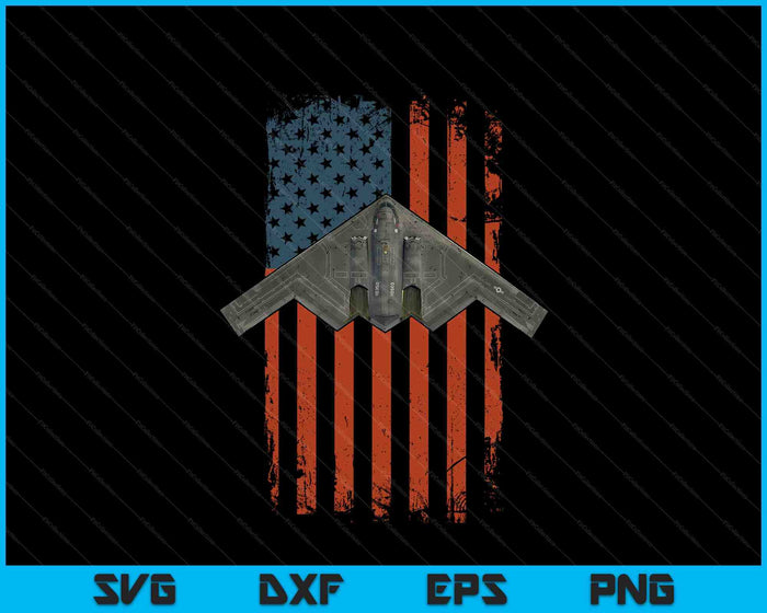 Jet Fighter & B-2 Spirit Bomber Patriotic Art 4th Of July SVG PNG Digital Printable Files