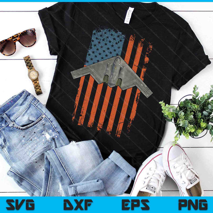 Jet Fighter & B-2 Spirit Bomber Patriotic Art 4th Of July SVG PNG Digital Printable Files