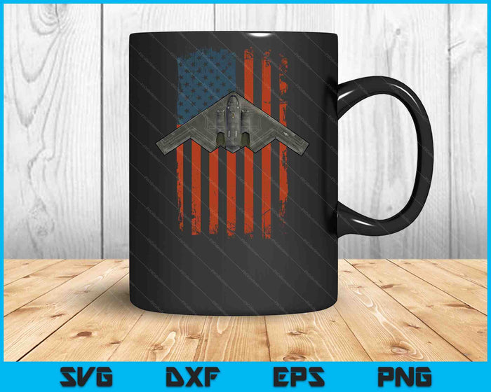 Jet Fighter & B-2 Spirit Bomber Patriotic Art 4th Of July SVG PNG Digital Printable Files