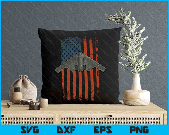 Jet Fighter & B-2 Spirit Bomber Patriotic Art 4th Of July SVG PNG Digital Printable Files