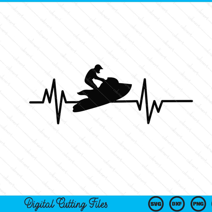 Jet Ski Heartbeat SVG PNG Digital Printable Files