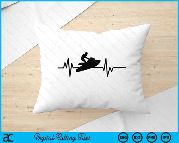 Jet Ski Heartbeat SVG PNG Digital Printable Files