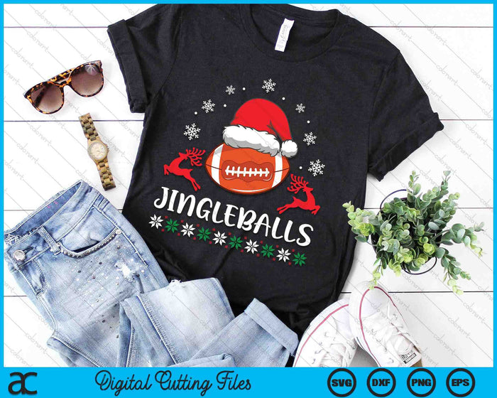 Jingleballs American Foodball Player Merry Xmas Christmas Day SVG PNG Digital Cutting Files