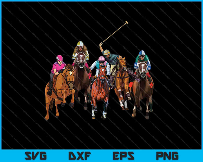 Jockey Racer Derby Rider Race Track SVG PNG Cutting Printable Files