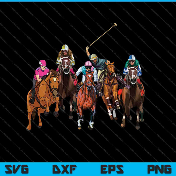 Jockey Racer Derby Rider Race Track SVG PNG Cutting Printable Files