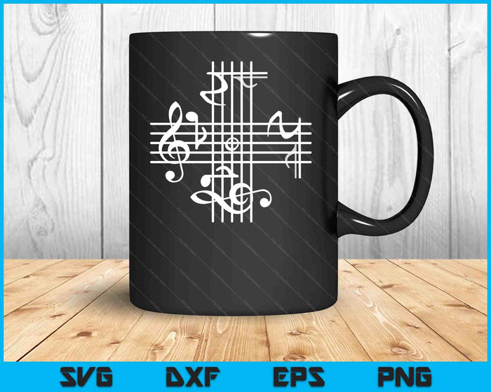 Johann Sebastian Bach Musical Signature Notation SVG PNG Digital Cutting Files