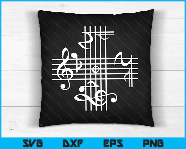 Johann Sebastian Bach Musical Signature Notation SVG PNG Digital Cutting Files