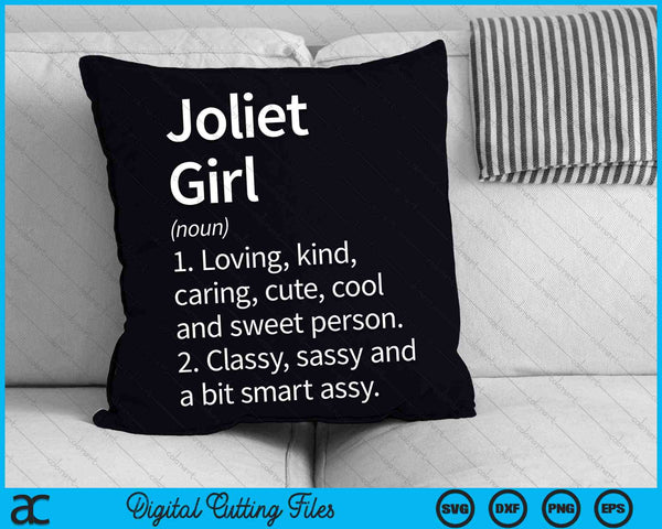 Joliet Girl IL Illinois Home Roots SVG PNG Archivos de corte digital