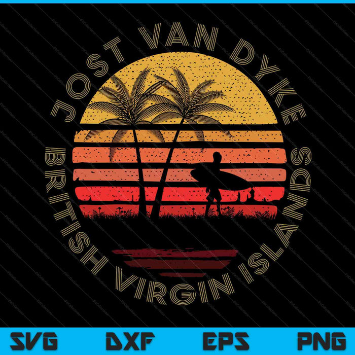 Jost van dyke bvi British virgin islands souvenir SVG cut file