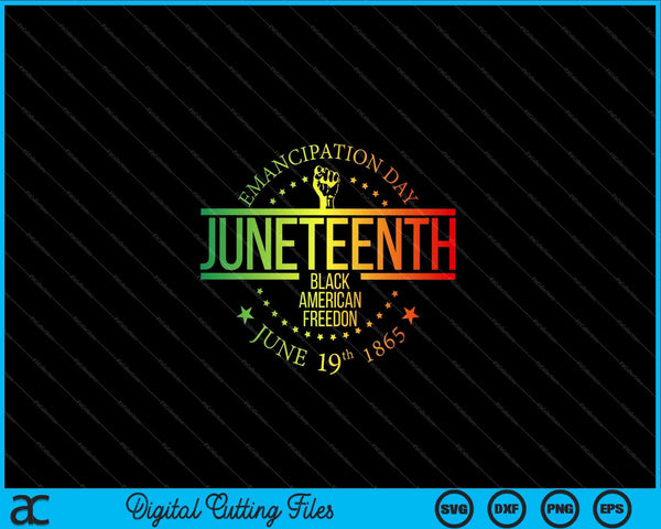 Juneteenth Afroamericano Libertad Historia Negra 19 de junio SVG PNG Cortar archivos imprimibles