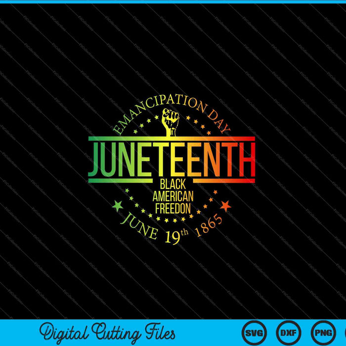 Juneteenth Afroamericano Libertad Historia Negra 19 de junio SVG PNG Cortar archivos imprimibles