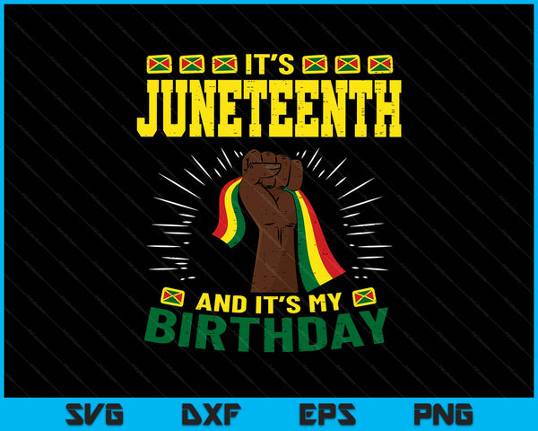 Juneteenth birthday African American black SVG cut file