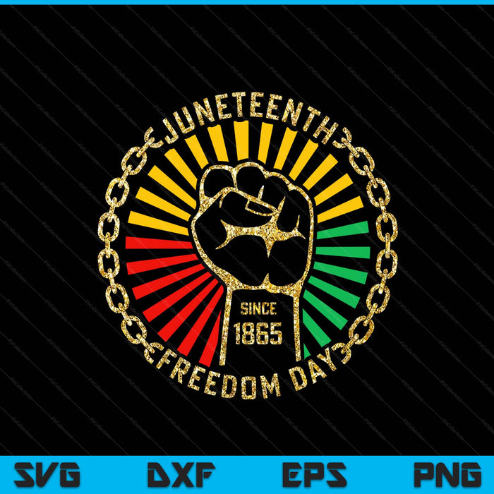 Juneteenth black history since 1865 SVG PNG cut file for Cricut