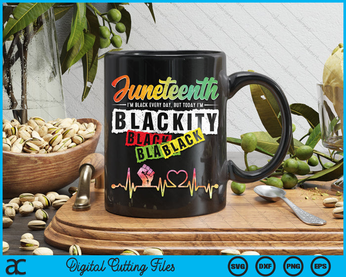 Juneteenth Blackity Heartbeat Black History African American SVG PNG Digital Cutting File