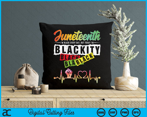 Juneteenth Blackity Heartbeat Black History African American SVG PNG Digital Cutting File